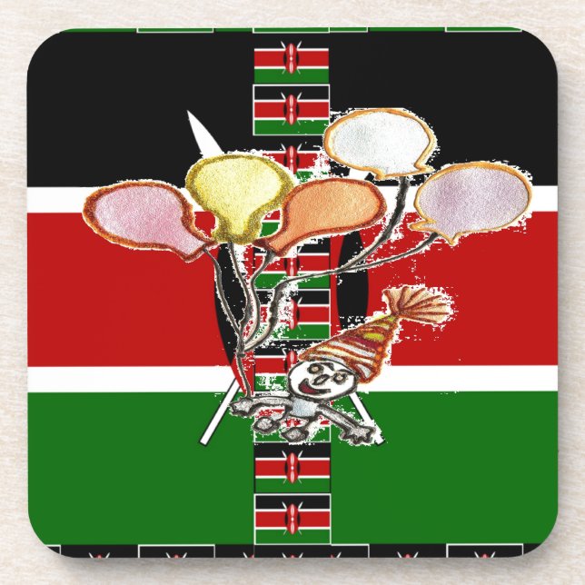 Kenia Geburtstag Untersetzer (Vorderseite)