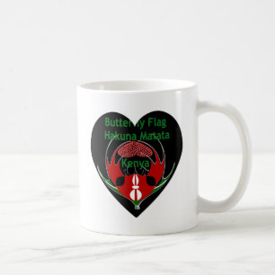 Kenia: Hakuna Matata Swahili Schmetterling Abstr Kaffeetasse