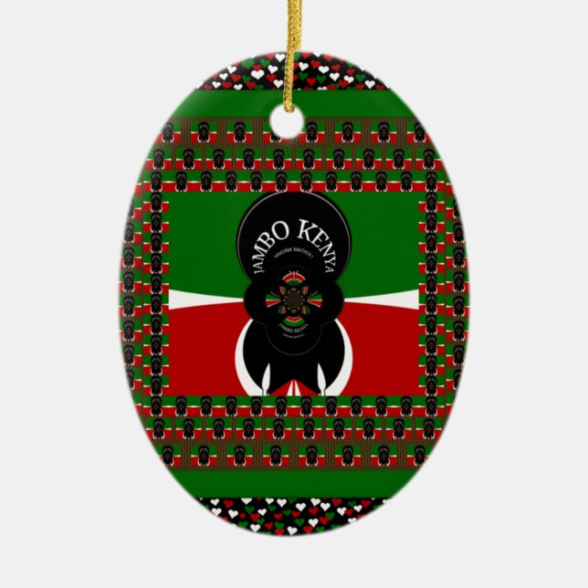 Kenia-Heize Keramik Ornament (Vorne)
