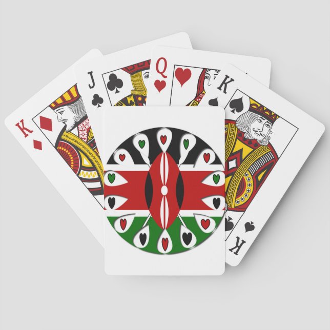 Kenia-Herzen Spielkarten (Rückseite)