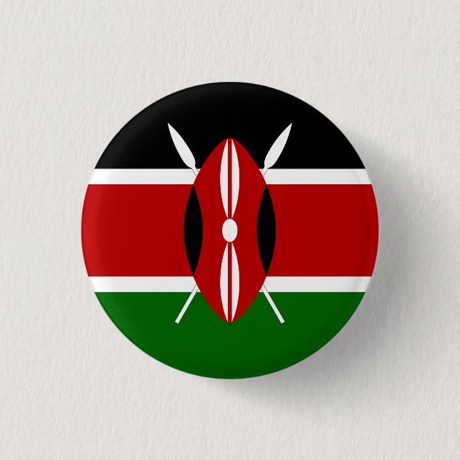 Kenia (Kenia) Flagge Button (Vorderseite)
