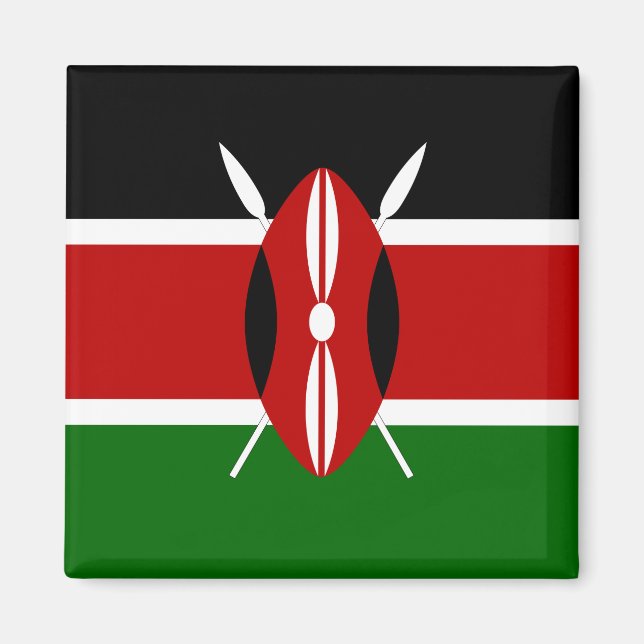 Kenia (Kenia) Flagge Magnet (Vorne)