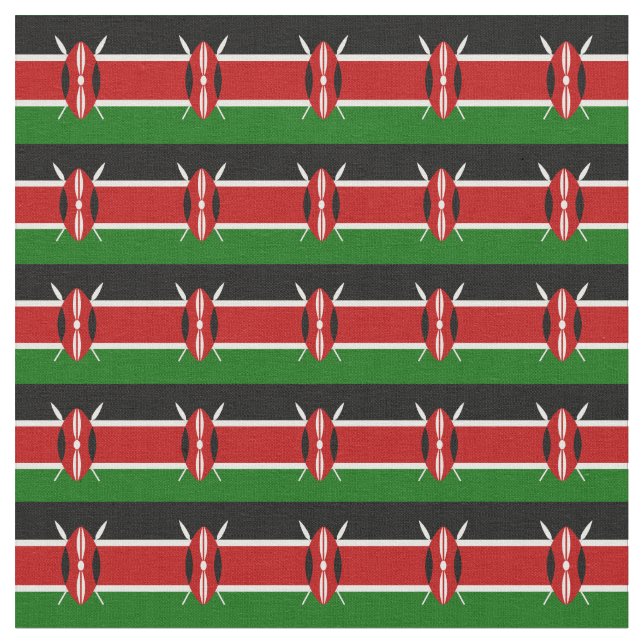 Kenia & Kenyan Flag Mode, Reise/Sport Stoff (Nahaufnahme)