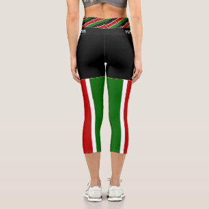 Kenia & Kenyan Flag Mode, Sport /Fitness Capri Leggings