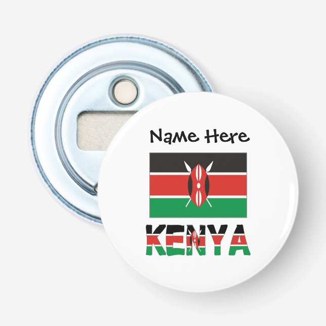 Kenia Kenyan Flag Personalisiert Flaschenöffner (Vorderseite)