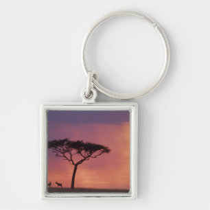 Kenia: Masai Mara Nationalpark, Sonnenuntergang. Schlüsselanhänger