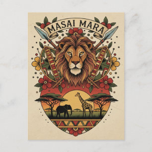 Kenia Masai Mara Postkarte