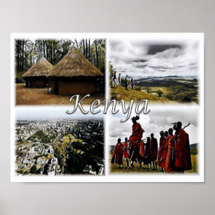 Kenia - Mosaik - Poster