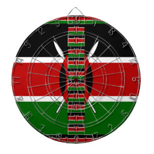 Kenia Nahtlose Miniaturflaggen-Rahmen Kunst  Dartscheibe