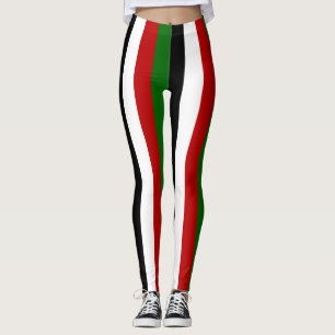 Kenia National Flag Colors Vertikal gestreift Leggings