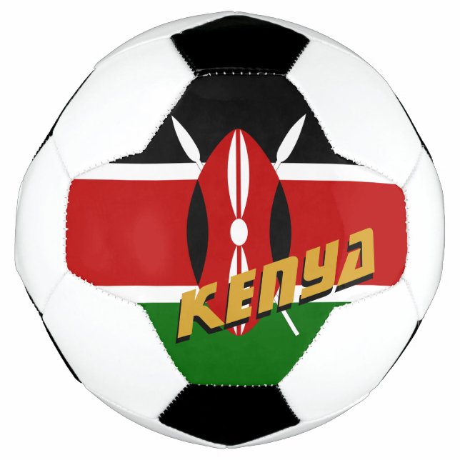 Kenia Patriotic Football & Kenyan Flag / Sport Fußball (Vorderseite)