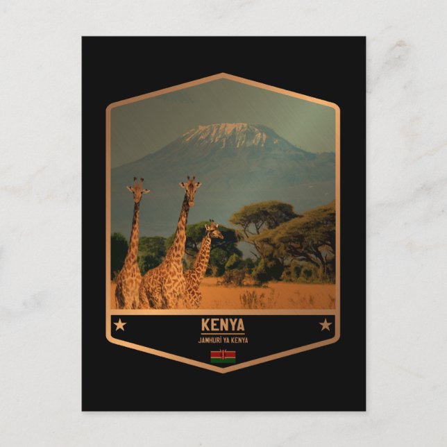 Kenia Postkarte (Vorderseite)