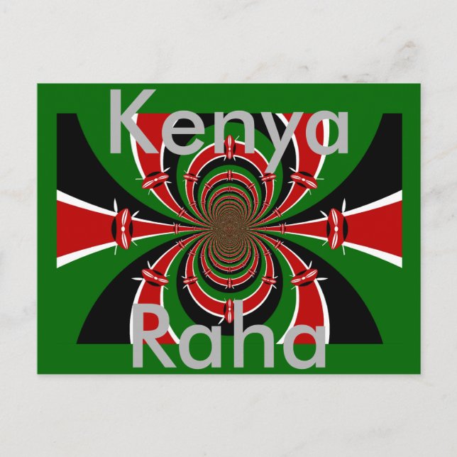 Kenia Raha Postkarte (Vorderseite)