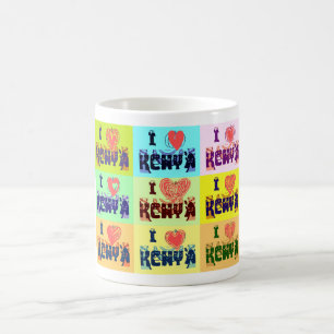 Kenia Reise Souvenir Pop Art Druck Tasse