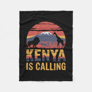 Kenia ruft Safari-Liebhaber Afrikanische Tierwelt Fleecedecke
