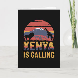Kenia ruft Safari-Liebhaber Afrikanische Tierwelt  Karte