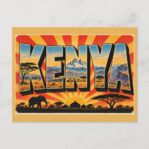 Kenia Savanne Mountain Rift Valley Vintage Kunst