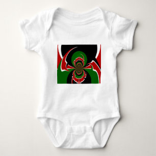 Kenia Schwarz grüne Nationalflaggenfarben Design Baby Strampler