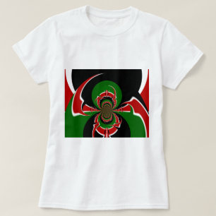 Kenia Schwarz grüne Nationalflaggenfarben Design T-Shirt