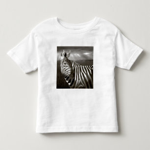 Kenia. Schwarz-Weiß von Zebra und Ebene. Kleinkind T-shirt