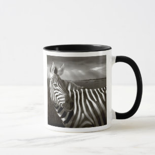 Kenia. Schwarz-Weiß von Zebra und Ebene. Tasse