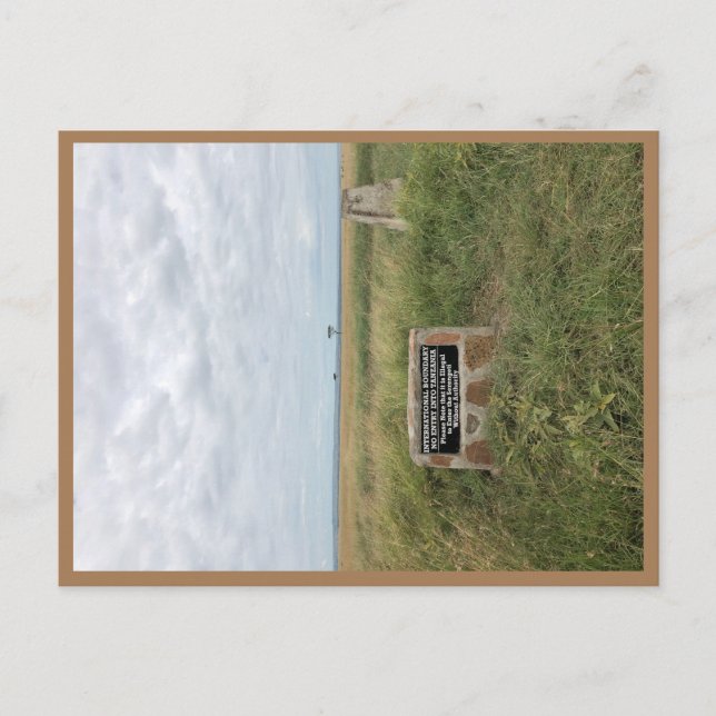 Kenia Tansania afrikanische Grenze Postkarte (Vorderseite)