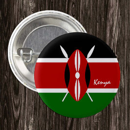 Kenia-Taste, patriotische kenianische Flaggenmode Button