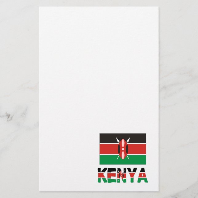 Kenia und Kenia-Flagge (Vorderseite)