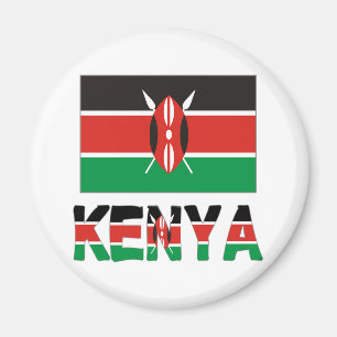 Kenia und kenianische Flagge Magnet