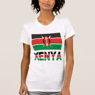 Kenia und kenianische Flagge T-Shirt