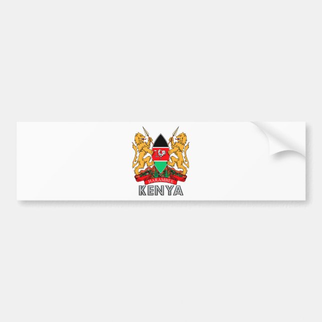 Kenia-Wappen Autoaufkleber (Vorne)
