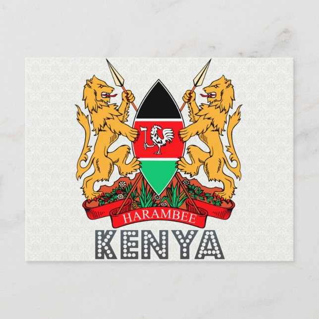 Kenia-Wappen Postkarte (Vorderseite)