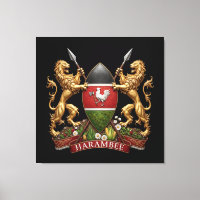 Kenia Wappen Symbol Emblem Landesflagge Löwe