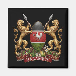 Kenia Wappen Symbol Emblem Landesflagge Löwe Magnet