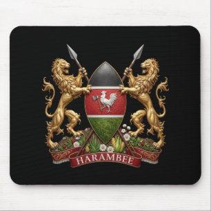 Kenia Wappen Symbol Emblem Landesflagge Löwe Mousepad