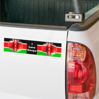 kenianische Flagge Autoaufkleber