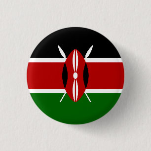 Kenianische Flagge, Flagge Kenias Button