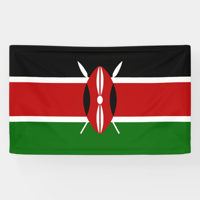 Kenianische Flagge (Kenia) Banner (Horizontal)