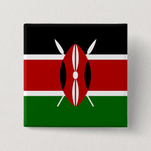 Kenianische Flagge (Kenia) Button