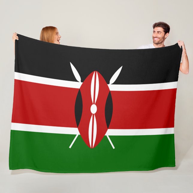 Kenianische Flagge (Kenia) Fleecedecke (Beispiel)