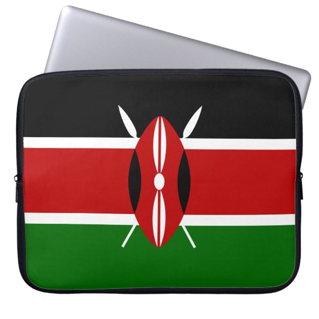 Kenianische Flagge (Kenia) Laptopschutzhülle (Vorderseite)