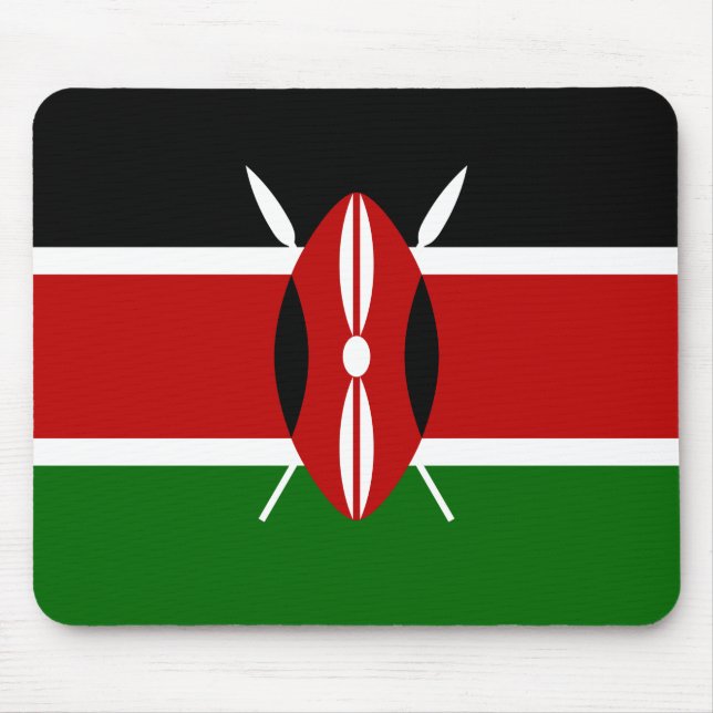 Kenianische Flagge (Kenia) Mousepad (Vorne)