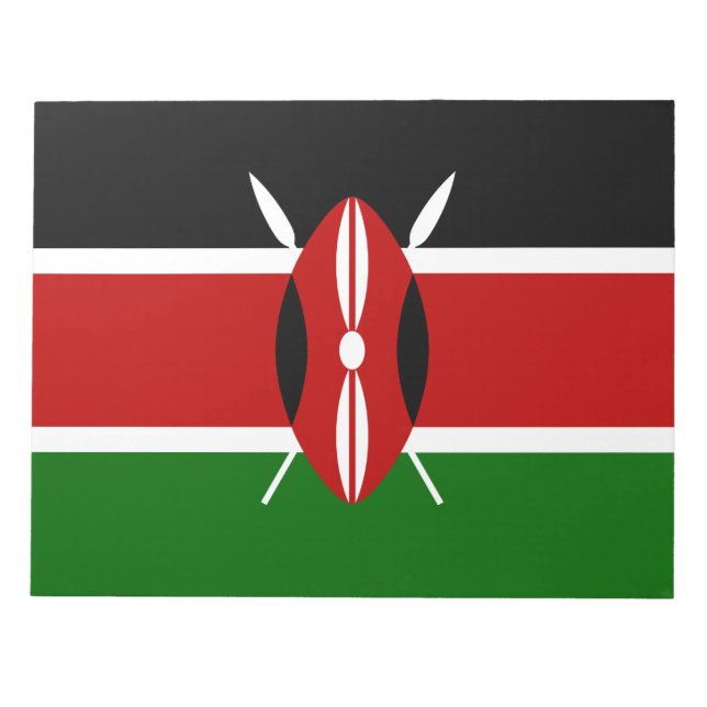 Kenianische Flagge (Kenia) Notizblock (Vorderseite)