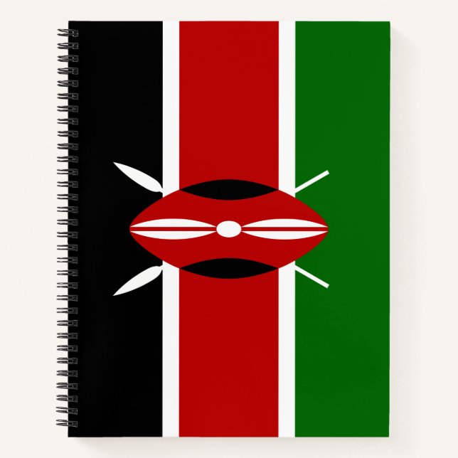 Kenianische Flagge (Kenia) Notizbuch (Vorderseite)