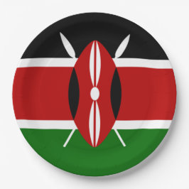 Kenianische Flagge (Kenia) Pappteller