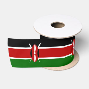 Kenianische Flagge (Kenia) Satinband