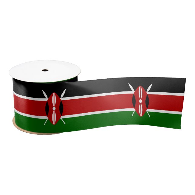 Kenianische Flagge (Kenia) Satinband (Spule)