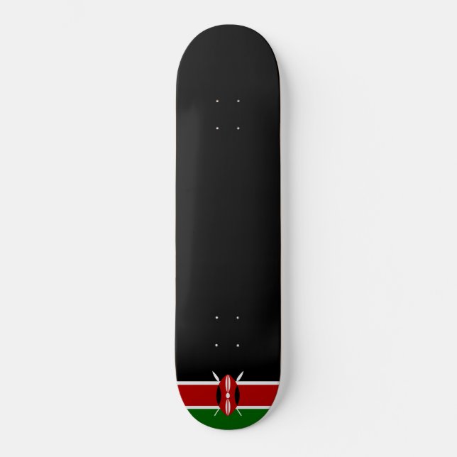 Kenianische Flagge (Kenia) Skateboard (Vorderseite)