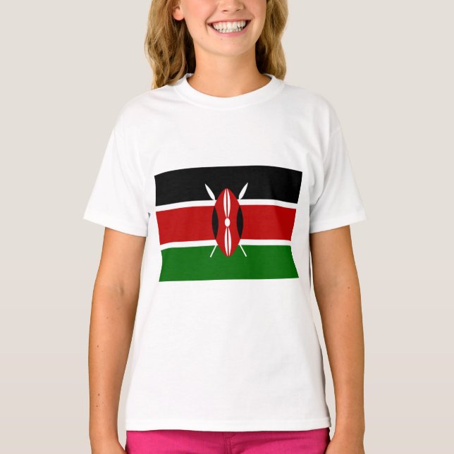 Kenianische Flagge (Kenia) T-Shirt (Vorderseite)