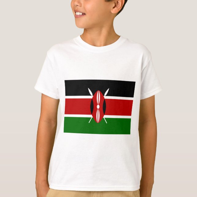 Kenianische Flagge (Kenia) T-Shirt (Vorderseite)